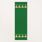Elegant, Modern Golden Buddha on Forest Green Yogamat (Voorkant)
