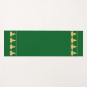 Elegant, Modern Golden Buddha on Forest Green Yogamat (Voorkant (horizontaal))