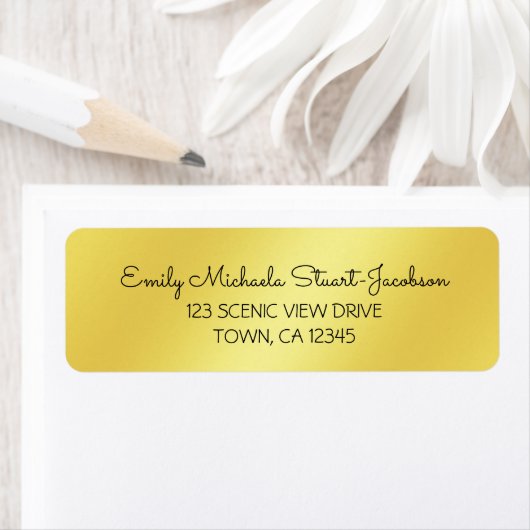 Elegant Modern Golden Contemporary Calligraphy  Etiket (Insitu)
