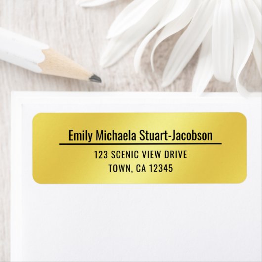 Elegant Modern Golden Contemporary Professional Etiket (Insitu)