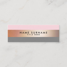 Elegant modern GoldStripe roze mini-Visitekaartje Mini Visitekaartje