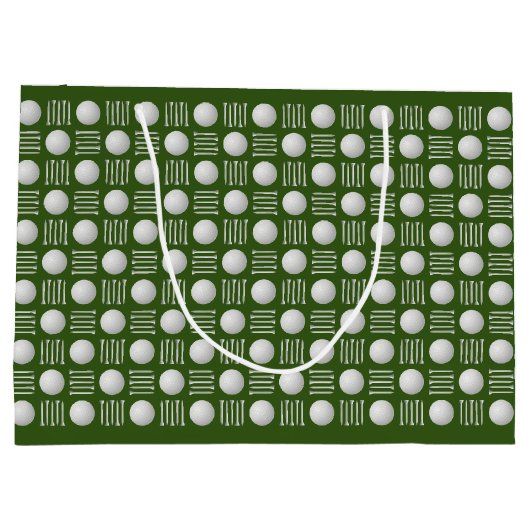 Elegant Modern Golfbal & T-shirt Groen Groot Cadeauzakje (Achterkant)