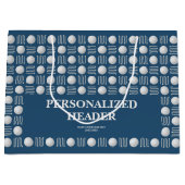 Elegant Modern Golfbal & T-shirt Royal Blue Groot Cadeauzakje (Voorkant)