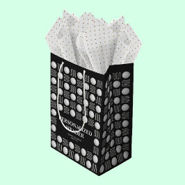 Elegant Modern Golfbal & T-shirt Zwart Noir Medium Cadeauzakje