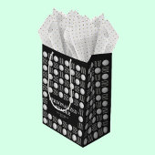 Elegant Modern Golfbal & T-shirt Zwart Noir Medium Cadeauzakje