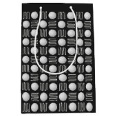 Elegant Modern Golfbal & T-shirt Zwart Noir Medium Cadeauzakje (Voorkant)