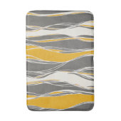Elegant, modern, golven, lijnen, lichtgrijs, geel badmat (Voorkant Verticaal)