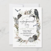 Elegant Modern Gothic Engagement Party Kaart (Voorkant)