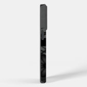 Elegant Modern Gothic Zwart Bloemen Hibiscus Stoer Case-Mate iPhone Case (Achterkant / Rechts)