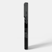 Elegant Modern Gothic Zwart Bloemen Hibiscus Stoer Case-Mate iPhone Case (Achterkant / Links)