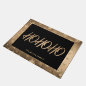 Elegant modern goud & Black Ho Ho Ho Kerstmis Deurmat (Schuin)