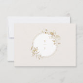 Elegant Modern Goud Bloemen Bruiloft QR code RSVP Kaartje (Achterkant)