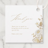Elegant modern goud - botanische Floral Wedding Bedankjes Labels (Achterkant)
