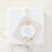 Elegant modern goud - botanische Floral Wedding Bedankjes Labels (In situ)