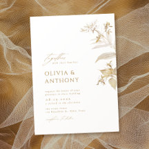 Elegant modern goud - botanische Floral Wedding