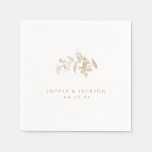 Elegant modern goud - botanische Floral Wedding Servet