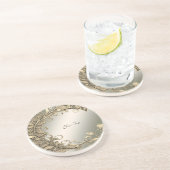 Elegant Modern Goud Decoratief Zandsteen Onderzett Zandsteen Onderzetter (Zijkant)