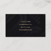 Elegant modern goud donkere logo visitekaartje (Achterkant)