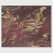 Elegant modern goud en bruine marmer cadeaupapier (Vlak)