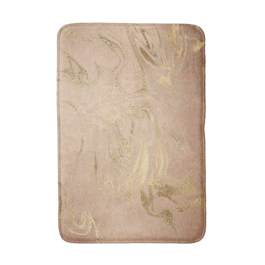 Elegant modern goud en gouden marmer van roos badmat (Voorkant Verticaal)