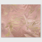 Elegant modern goud en gouden marmer van roos cadeaupapier (Vlak)