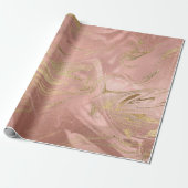 Elegant modern goud en gouden marmer van roos cadeaupapier (Uitgerold)