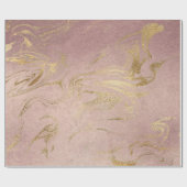 Elegant modern goud en gouden marmer van roos cadeaupapier (Vlak)