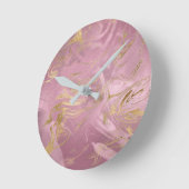 Elegant modern goud en gouden marmer van roos ronde klok (Hoek)