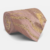 Elegant modern goud en gouden marmer van roos stropdas (Opgerold)