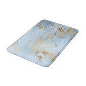 Elegant modern goud en lichtblauw marmer glitter badmat (Gekanteld)