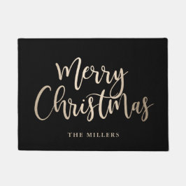 Elegant modern goud en prettige feestdagen deurmat