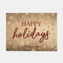 Elegant modern goud en rode Prettige feestdagen