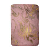 Elegant modern goud en roos goudmarmer badmat (Voorkant Verticaal)