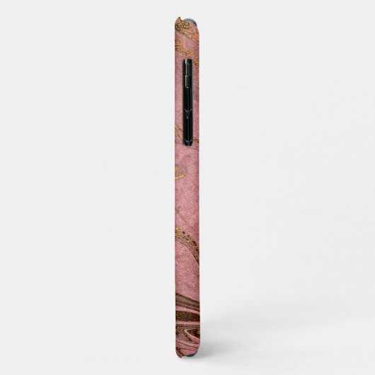 Elegant modern goud en roos goudmarmer Case-Mate iPhone case (Achterkant/links)