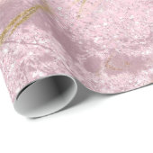 Elegant modern goud en roos goudmarmer & glitter cadeaupapier (Rol Hoek)