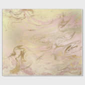 Elegant modern goud en roos goudmarmer & glitter cadeaupapier (Vlak)