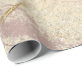 Elegant modern goud en roos goudmarmer & glitter cadeaupapier (Rol Hoek)