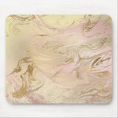 Elegant modern goud en roos goudmarmer & glitter muismat (Voorkant)