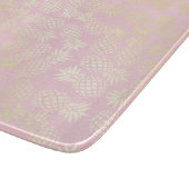 Elegant modern goud- en roze anananaspatroon snijplank (Hoek)