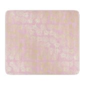 Elegant modern goud- en roze anananaspatroon snijplank (Voorkant)