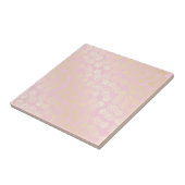 Elegant modern goud- en roze anananaspatroon tegeltje (Zijkant)