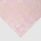 Elegant modern goud- en roze anananaspatroon tissuepapier (Detail)
