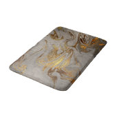 Elegant modern goud en zilveren marmer badmat (Gekanteld)