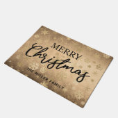 Elegant modern goud en zwarte kerst deurmat (Schuin)