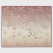 Elegant modern goud glitter sneeuwvlokken gradiënt cadeaupapier (Vlak)