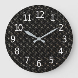 Elegant Modern Goud Hartjes en Sleutels Patroon | Grote Klok
