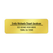 Elegant Modern Goud Hedendaags Professioneel Etiket (Voorkant)