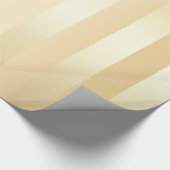Elegant & Modern Goud Kerstmis Streep Patroon Cadeaupapier (Hoek)