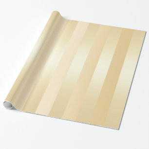Elegant & Modern Goud Kerstmis Streep Patroon Cadeaupapier