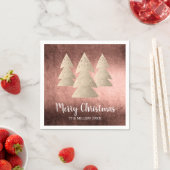 Elegant modern goud & koper Kerstaven Servet (Insitu)